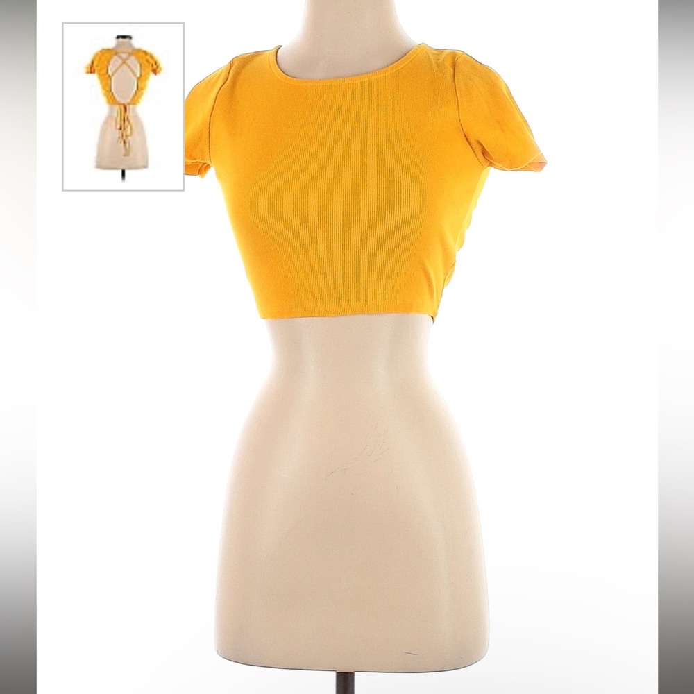 Wild Fable Yellow/Gold Crop Top